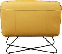 Leren brede design fauteuil Smile zonder armleuning - Toledo Leer Giallo-3