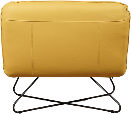 Leren brede design fauteuil Smile zonder armleuning - Toledo Leer Giallo-3