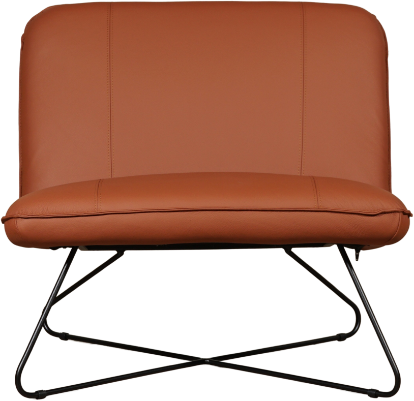 Potentieel Wacht even Beugel Leren brede design fauteuil Smile zonder armleuning - Toledo Leer Natur  ShopX