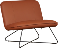 Leren brede design fauteuil Smile zonder armleuning - Toledo Leer Natur