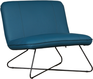 Leren fauteuil smile 80 56 turquoise, turquoise leer, turquoise stoel