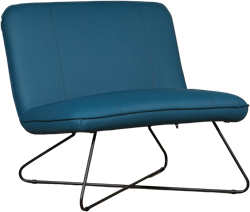 Leren brede design fauteuil Smile zonder armleuning - Toledo Leer Turquoise