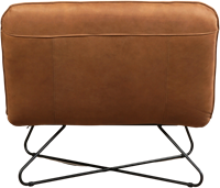Leren brede design fauteuil Smile zonder armleuning - Rancho Leer Clay-3