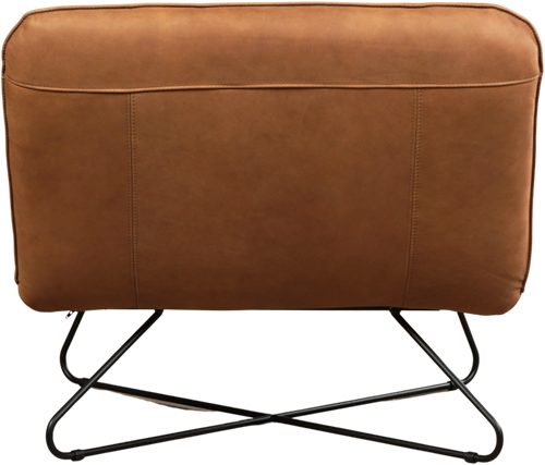 Leren brede design fauteuil Smile zonder armleuning - Rancho Leer Clay-3