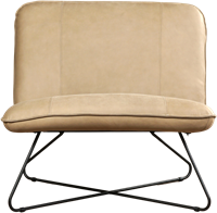 Leren brede design fauteuil Smile zonder armleuning - Rancho Leer Stone-2