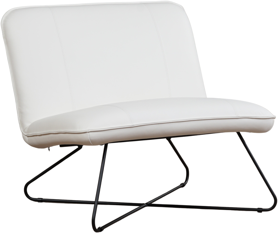Hick Doe alles met mijn kracht Likken Leren brede design fauteuil Smile zonder armleuning - Toledo Leer Purewhite  ShopX