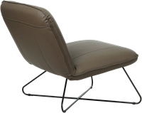 Leren brede design fauteuil Smile zonder armleuning - Toledo Leer Smog-2