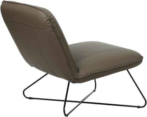 Leren brede design fauteuil Smile zonder armleuning - Toledo Leer Smog-2