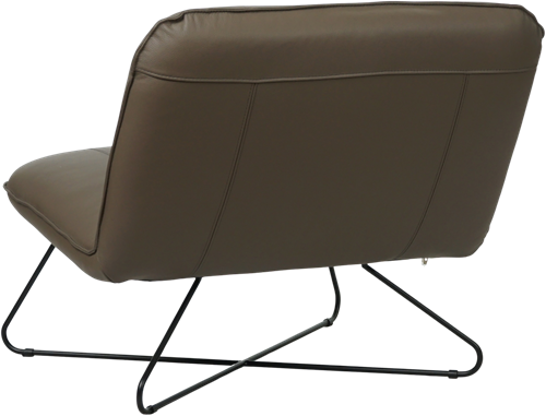 Leren brede design fauteuil Smile zonder armleuning - Toledo Leer Smog-3