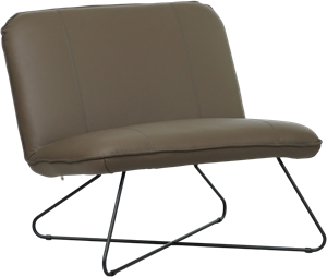 Bruine leren industriële fauteuil zonder armleuning Smile - Toledo Leer Moss (bruin leer)