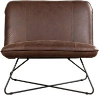 Leren brede design fauteuil Smile zonder armleuning - Vintage Leer Brown-2