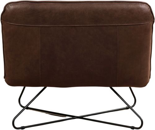 Leren brede design fauteuil Smile zonder armleuning - Vintage Leer Brown-3