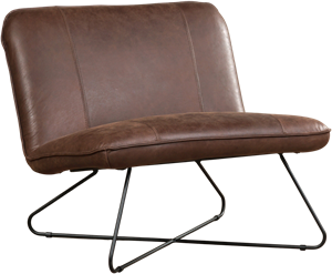 Leren fauteuil smile 80 108 bruin, bruin leer, bruine stoel