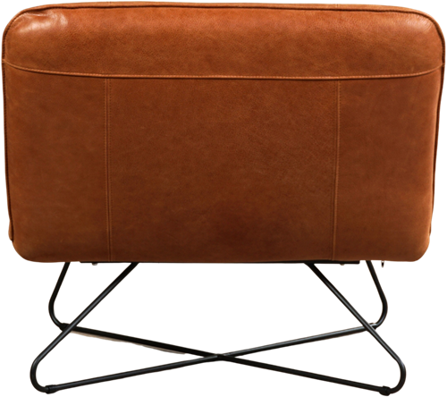 Leren brede design fauteuil Smile zonder armleuning - Vintage Leer Cognac-3