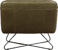 Leren brede design fauteuil Smile zonder armleuning - Vintage Leer Olive-3