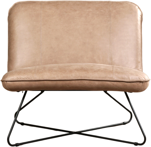 Leren brede design fauteuil Smile zonder armleuning - Vintage Leer Taupe-2