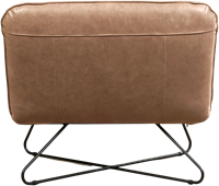 Leren brede design fauteuil Smile zonder armleuning - Vintage Leer Taupe-3
