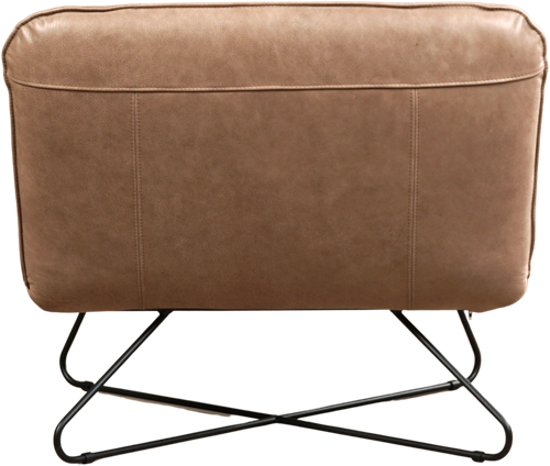 Leren brede design fauteuil Smile zonder armleuning - Vintage Leer Taupe-3