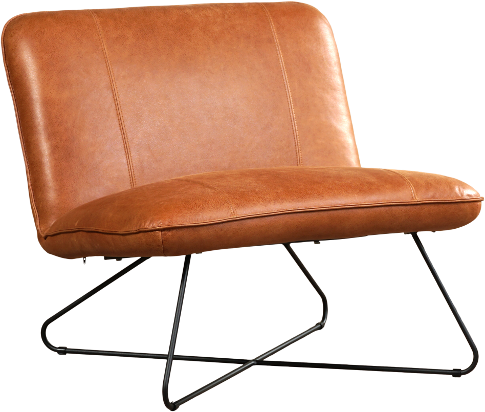 Vertrek naar Wat leuk Rechtmatig Leren brede design fauteuil Smile zonder armleuning ShopX