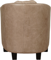 Leren kuipstoel Press Special - Vintage Leer Taupe - Hout zwart-3