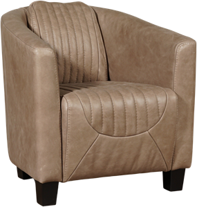 Leren stock fauteuil press special 218 bruin, bruin leer, bruine stoel