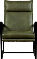 Leren design fauteuil hoge rugleuning Square - set van 2 fauteuils-2