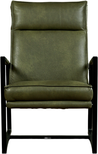 Leren design fauteuil hoge rugleuning Square - set van 2 fauteuils-2