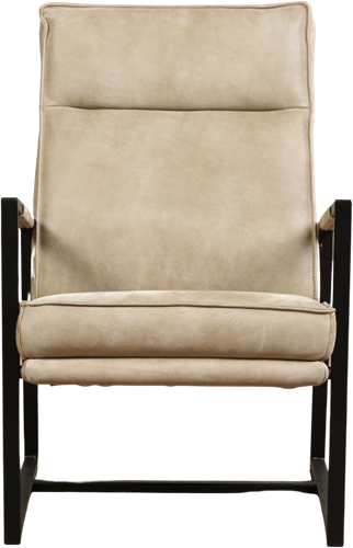 Leren design fauteuil hoge rugleuning Square - Kenia Leer Taupe-2
