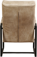 Leren design fauteuil hoge rugleuning Square - Kenia Leer Taupe-3
