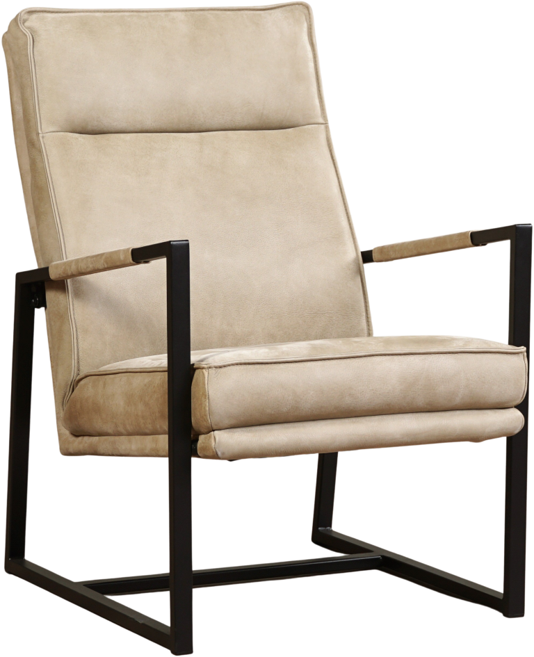 Leren design fauteuil hoge rugleuning - Leer Taupe ShopX
