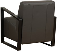 Leren industriële fauteuil Touch - Toledo Leer Antracite - Frame zwart-3