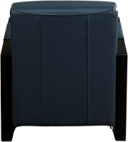 Leren industriële fauteuil Touch - Toledo Leer Marine - Frame zwart-3