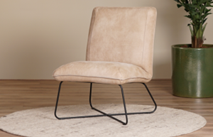Leren fauteuils zonder armleuning

