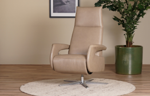Leren relaxfauteuils met handmatige bediening

