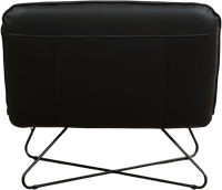 Leren brede design fauteuil Smile zonder armleuning - Hermes Leer Nero-3