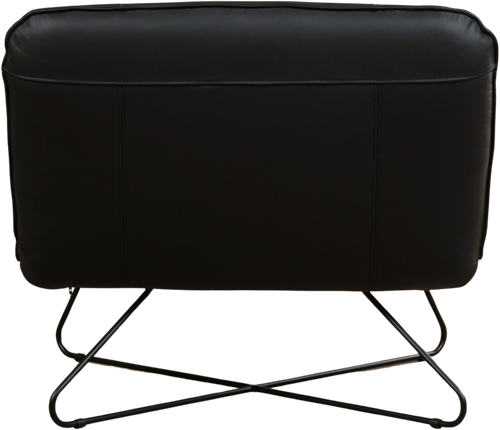 Leren brede design fauteuil Smile zonder armleuning - Hermes Leer Nero-3