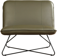 Leren brede design fauteuil Smile zonder armleuning - Toledo leer Olive-2