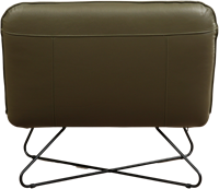 Leren brede design fauteuil Smile zonder armleuning - Toledo leer Olive-3