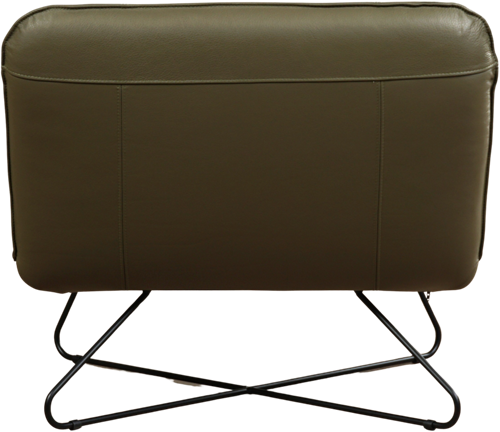 Leren brede design fauteuil Smile zonder armleuning - Toledo leer Olive-3