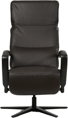 Leren relaxfauteuil Matrix - Elektrisch - Massif Marron (donkerbruin) - Maat, large - Stervoet mat zwart-2