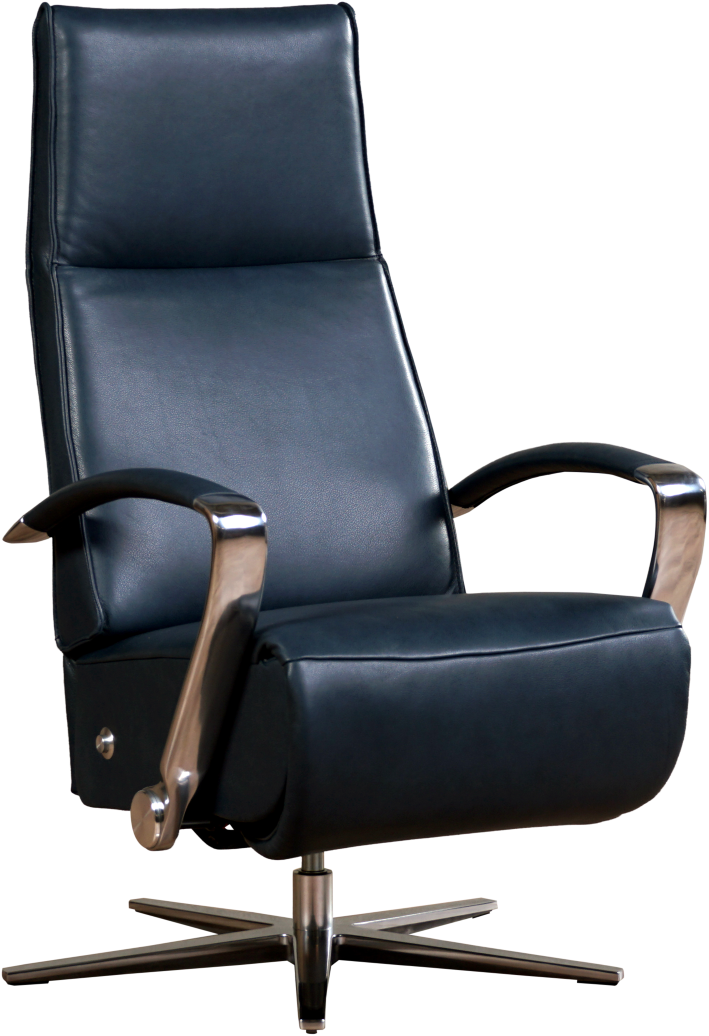 Leren relaxfauteuil Idol met voetenbank ShopX