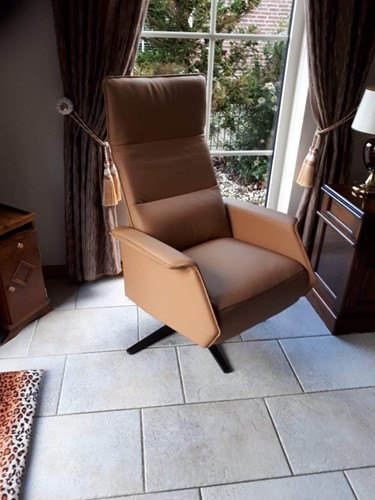 Leren relaxfauteuil - bruin leer