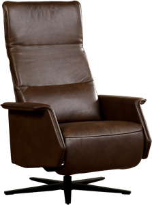Leren relaxfauteuil mojo 1795 bruin, bruin leer, bruine stoel
