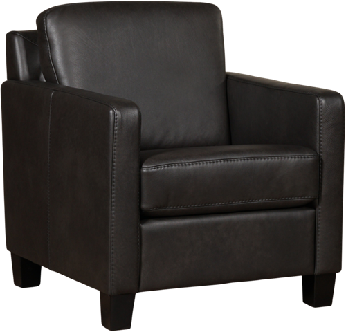 Leren fauteuil Smart - Granada leer Graphite - Hout zwart