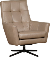 Leren draaifauteuil Central - Granada leer Taupe