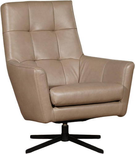 Leren draaifauteuil Central - Granada leer Taupe