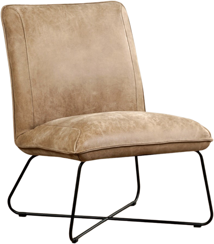 Leren fauteuil Less - Kenia Leer Taupe
