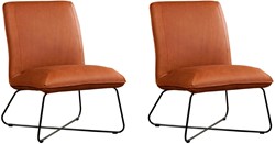 Leren fauteuil Less - set van 2 fauteuils