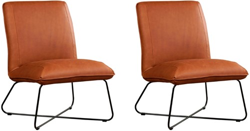 Leren fauteuil Less - set van 2 fauteuils