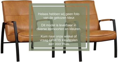 Leren fauteuil Level - set van 2 fauteuils - Elegance Black (zwart)